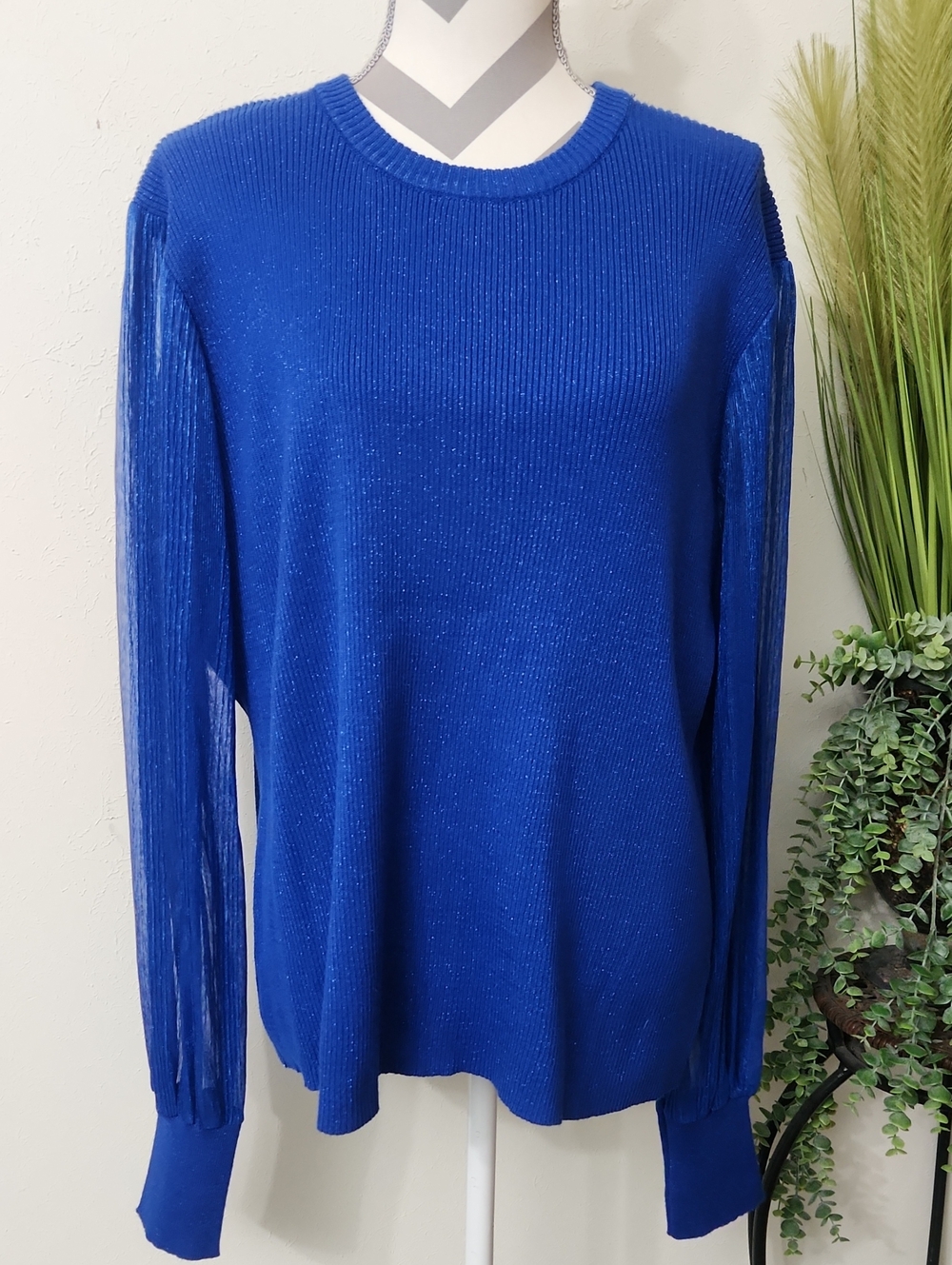 Cato Royal Blue Crewneck Stretch Sweater